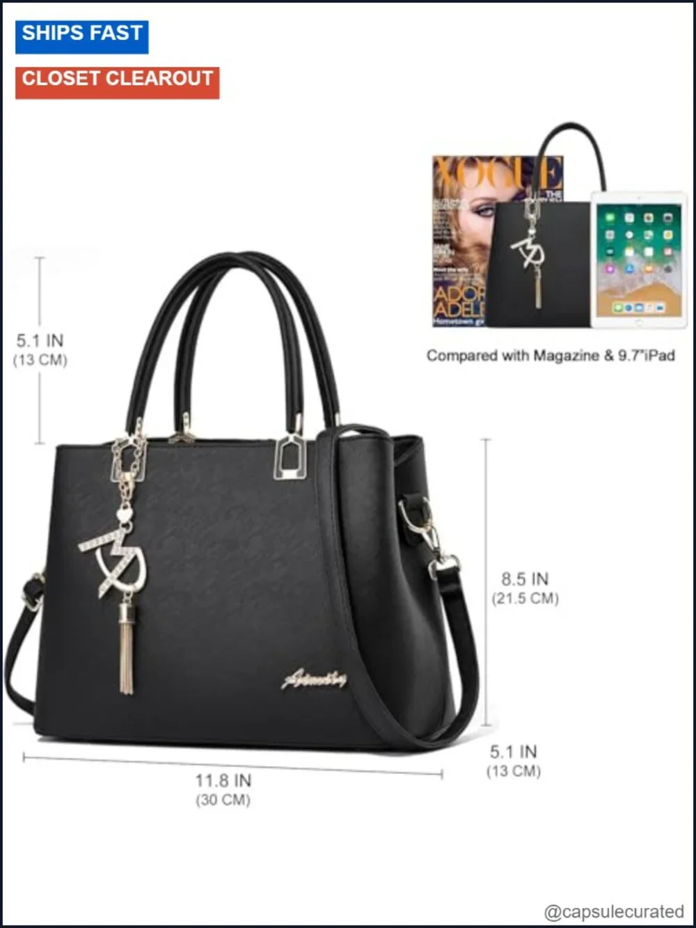 Women's Satchel Tote Bag Faux Leather Crossbody Shoulder Purse with Top Handle